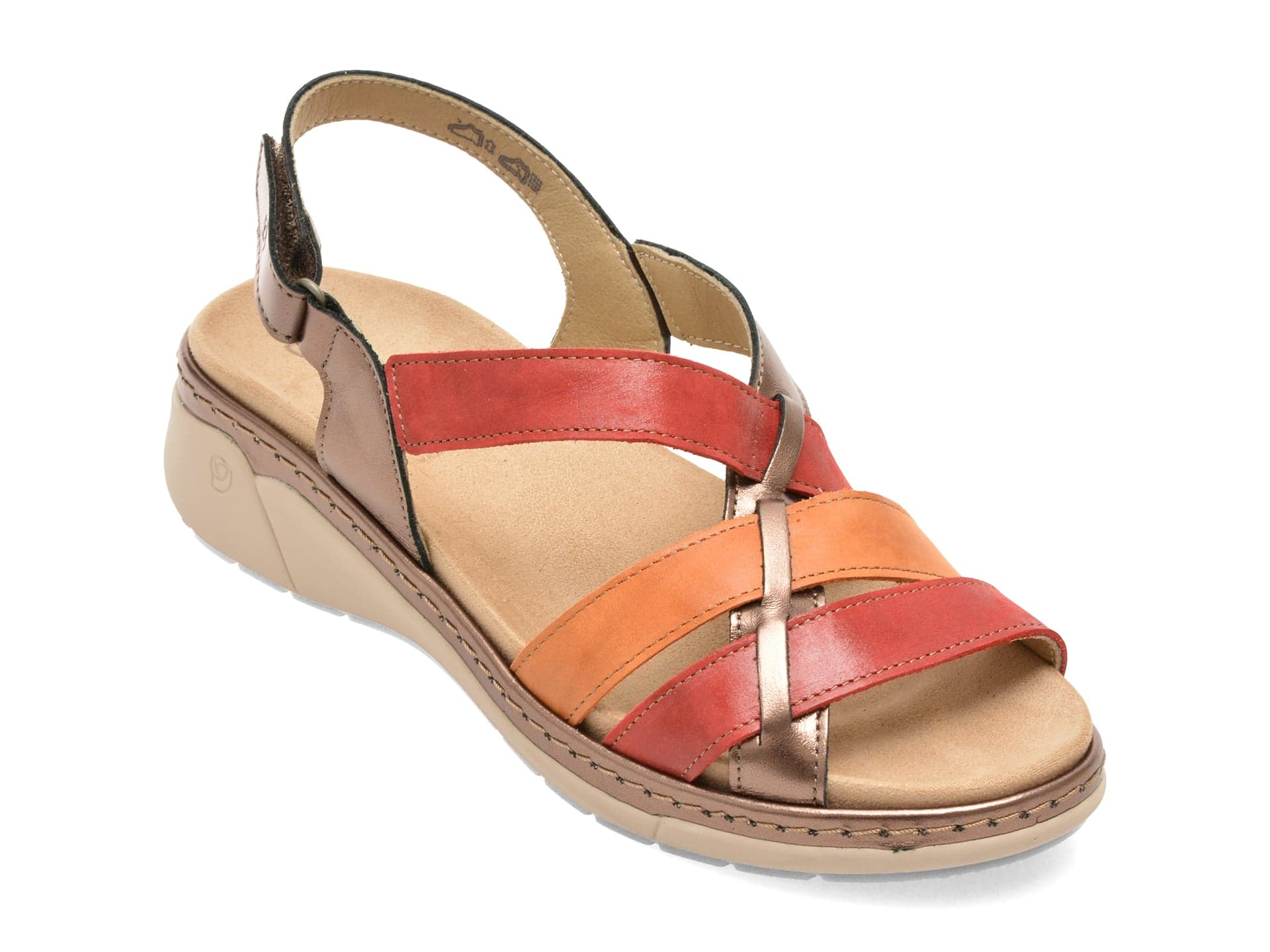 Sandale SUAVE multicolor, 18006, din piele naturala — reducere 25% de la 299 lei la 224 lei