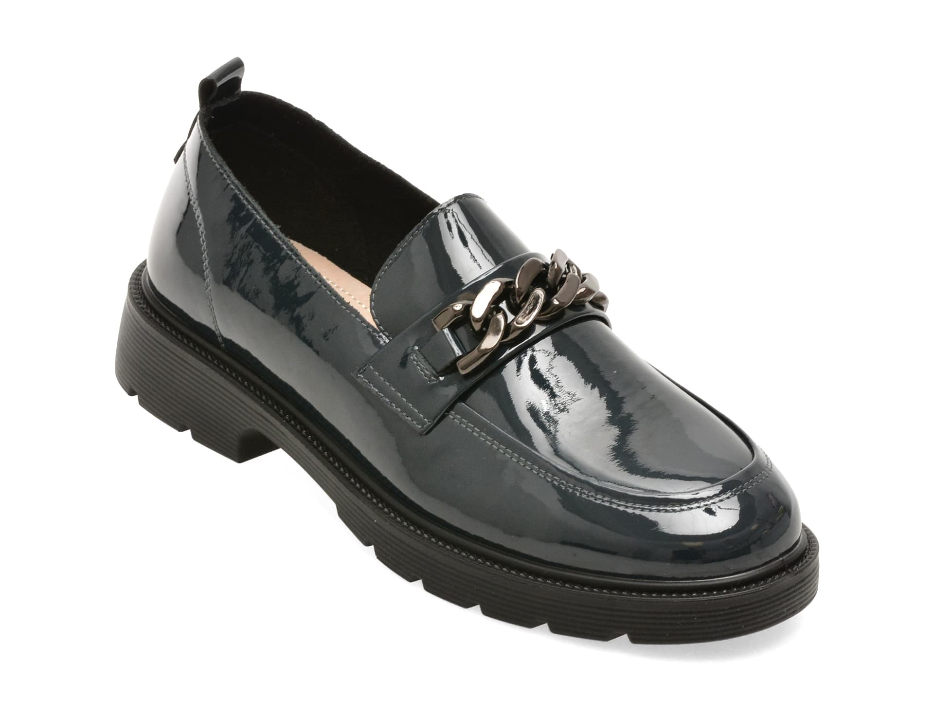 Mocasini PASS COLLECTION bleumarin, X400008, din piele naturala lacuita — reducere 15% de la 199 lei la 169 lei