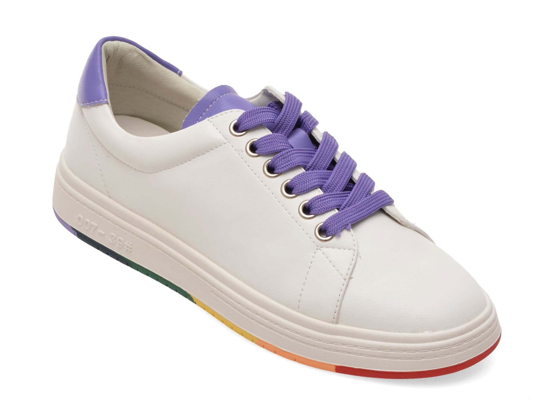 Pantofi sport PASS COLLECTION albi, KL60019, din piele naturala — reducere 20% de la 199 lei la 159 lei