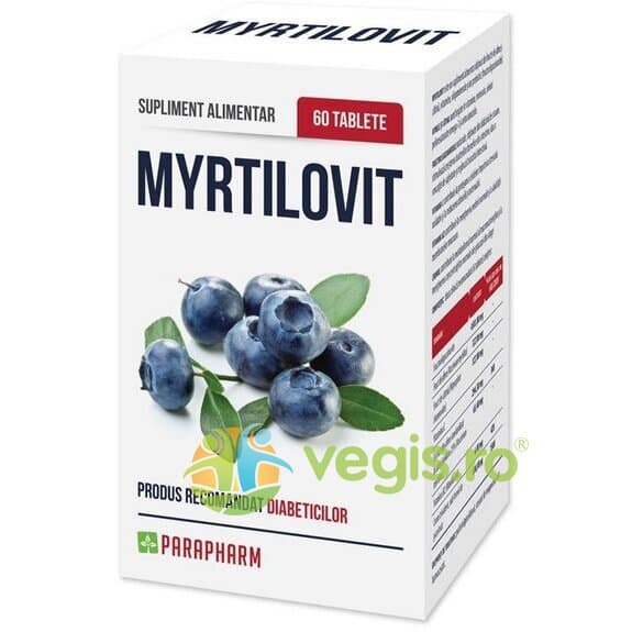 Myrtilovit 60tb — reducere 25% de la 45,5 lei la 34,13 lei