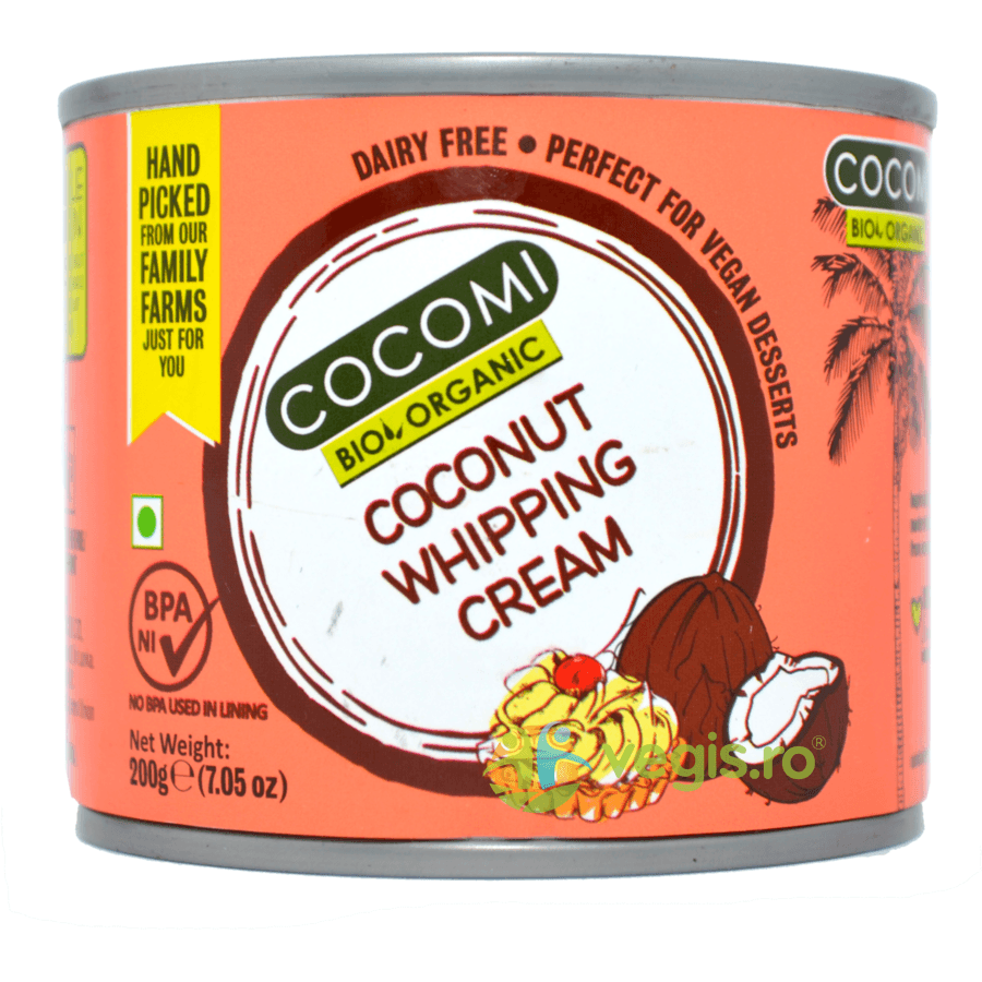 Crema de Cocos pentru Deserturi Ecologica/Bio 200g — reducere 30% de la 18,6 lei la 13,02 lei