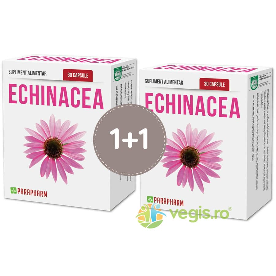 Pachet Echinacea 30cps+30cps — reducere 50% de la 67,8 lei la 33,9 lei
