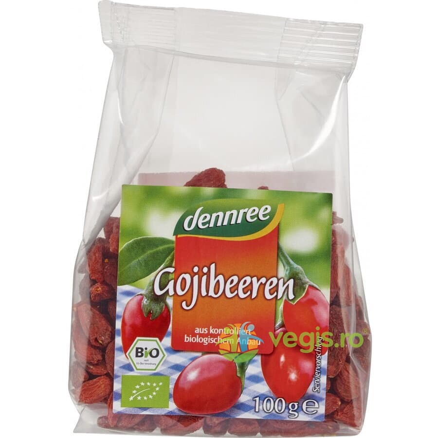 Goji Fructe Uscate Ecologice/Bio 100g — reducere 35% de la 28,37 lei la 18,44 lei