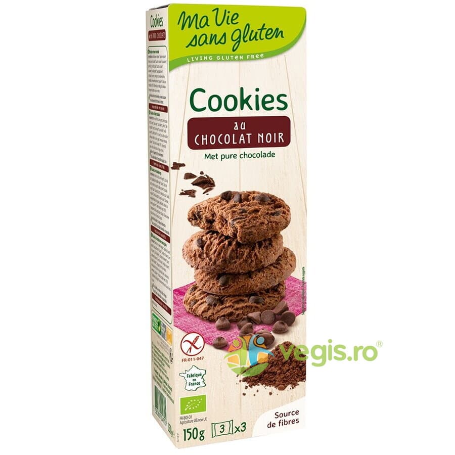 Biscuiti cu Ciocolata Neagra fara Gluten Ecologici/Bio 150g — reducere 30% de la 28,39 lei la 19,87 lei