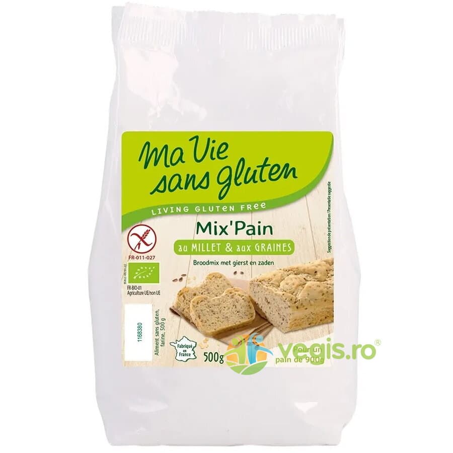 Amestec pentru Paine cu Mei fara Gluten Ecologic/Bio 500g — reducere 30% de la 38,28 lei la 26,8 lei