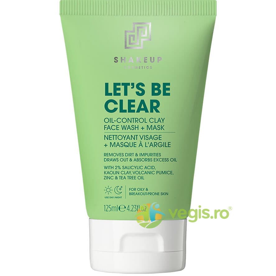 Gel de Curatare si Masca cu Argila pentru Ten Gras pentru Barbati Let's Be Clear 125ml — reducere 30% de la 97 lei la 67,9 lei