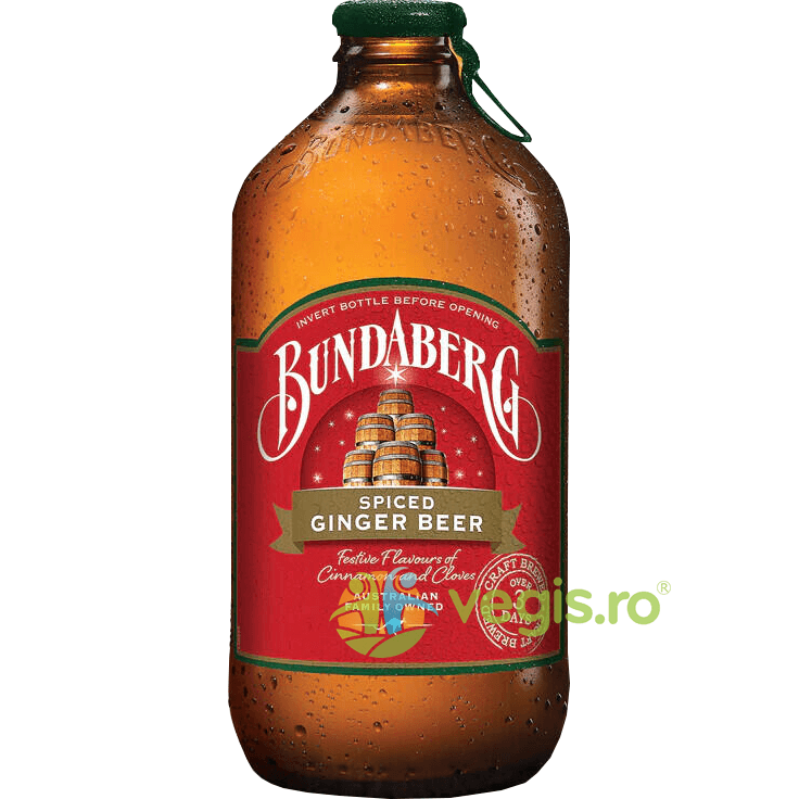 Bere cu Ghimbir si Scortisoara fara Alcool Bundaberg 375ml — reducere 50% de la 13,88 lei la 6,94 lei