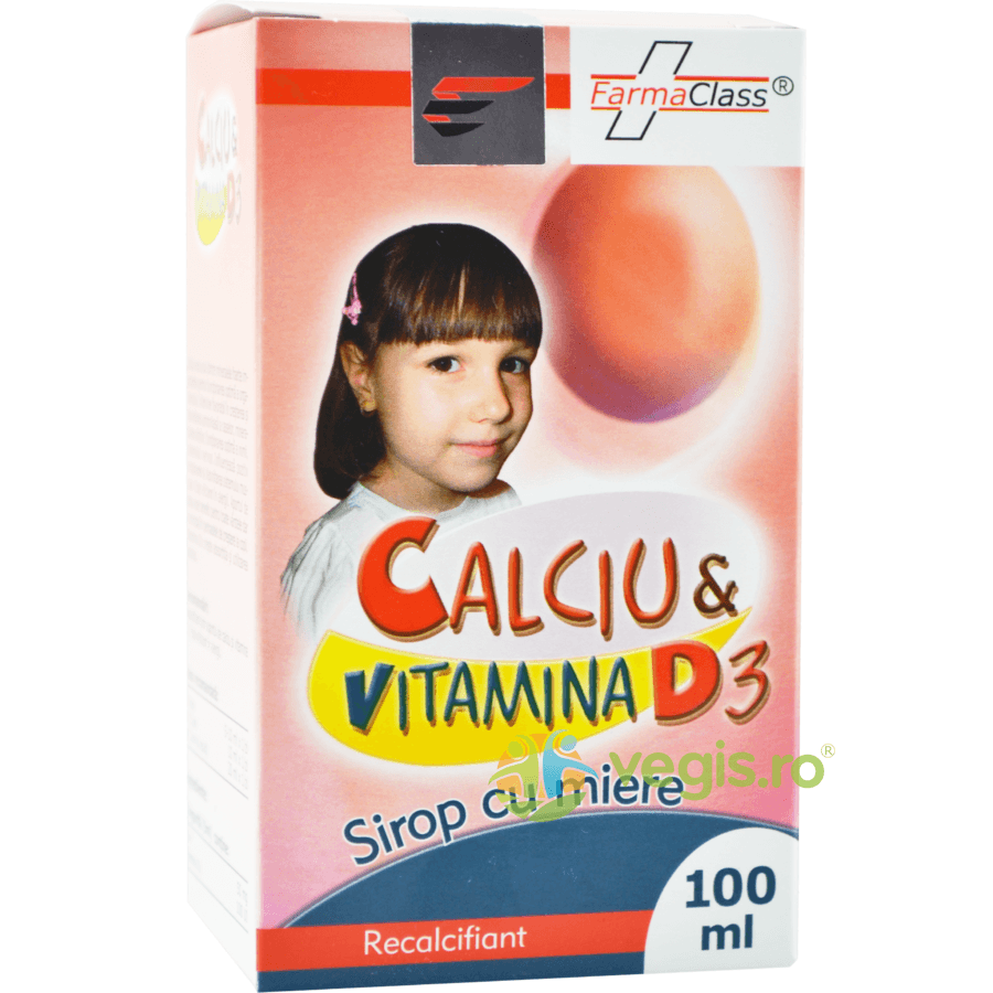 Calciu si Vitamina D3 Sirop cu Miere 100ml — reducere 40% de la 28,17 lei la 16,9 lei