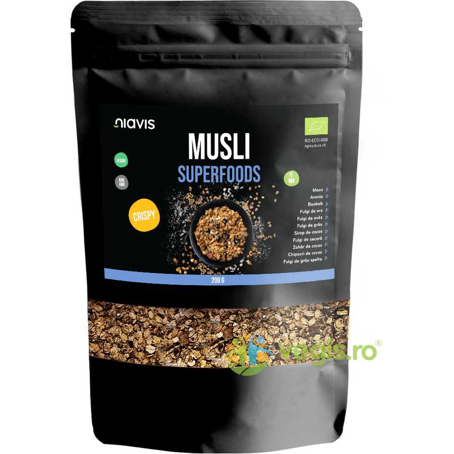 Musli Superfood Ecologic/Bio 200g — reducere 50% de la 24,9 lei la 12,45 lei