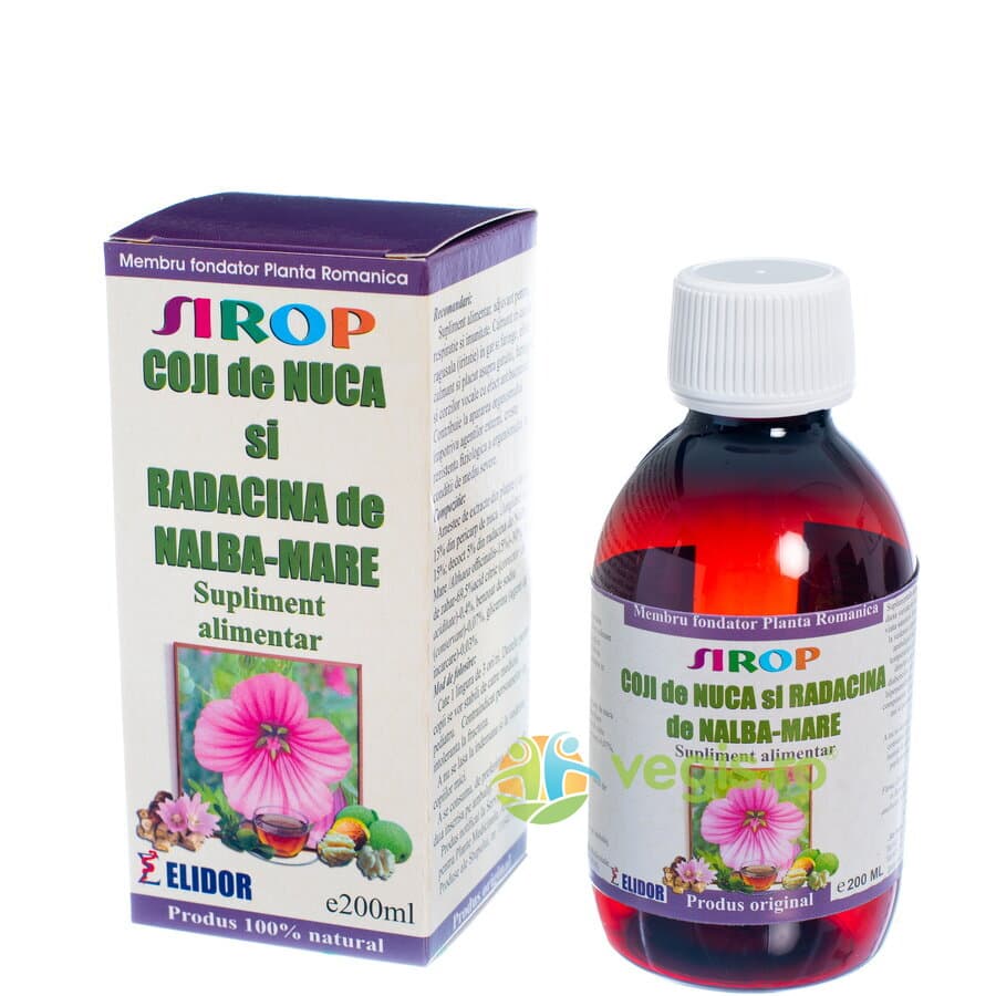 Sirop de Coji de Nuca si Radacina de Nalba Mare 200ml — reducere 30% de la 29,9 lei la 20,93 lei