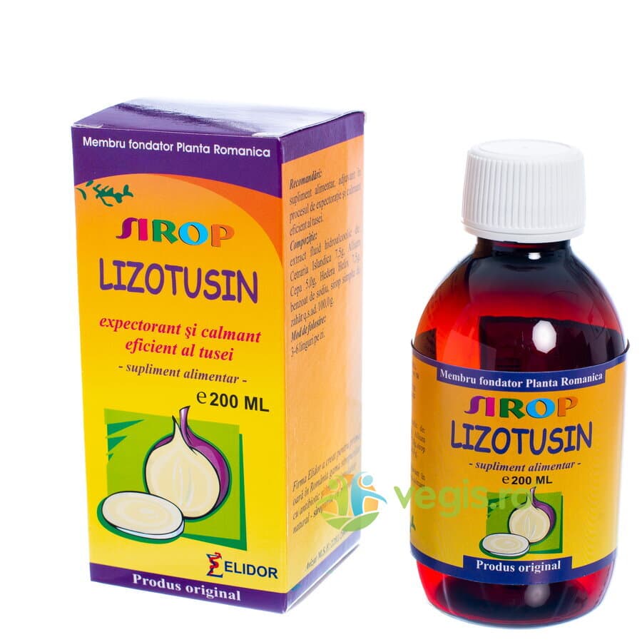 Sirop Lizotusin (Expectorant) 200ml — reducere 35% de la 29,9 lei la 19,44 lei