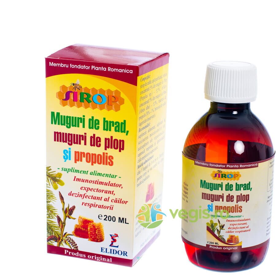 Sirop Muguri de Brad, Muguri de Plop si Propolis 200ml — reducere 30% de la 29,9 lei la 20,93 lei