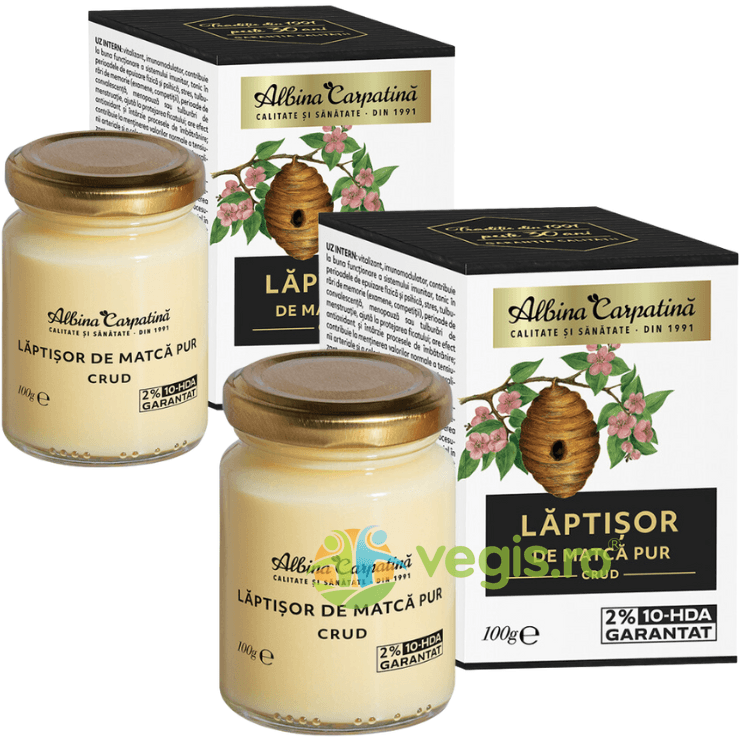 Pachet Laptisor de Matca 2% 10-HDA 100g+100g — reducere 30% de la 247 lei la 172,9 lei