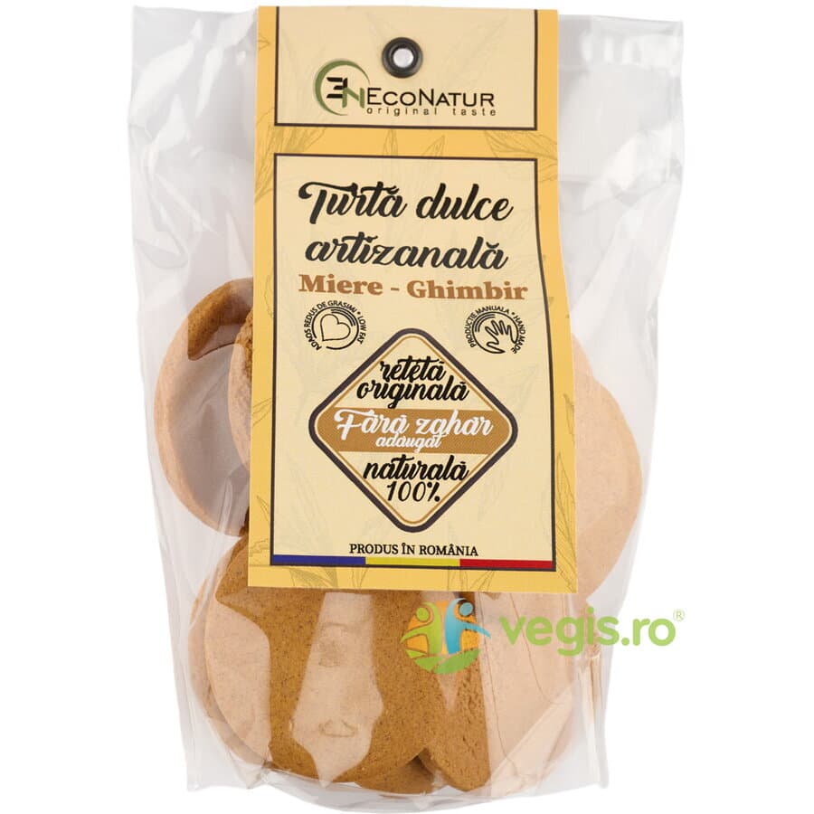 Turta Dulce Artizanala cu Ghimbir si Miere fara Zahar 150g — reducere 30% de la 16,74 lei la 11,72 lei