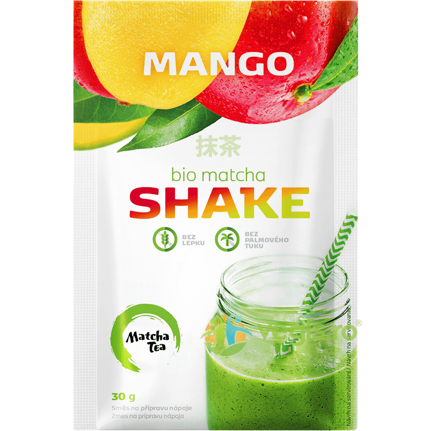 Shake cu Matcha si Mango fara Gluten Ecologic/Bio 30g — reducere 35% de la 16,24 lei la 10,56 lei