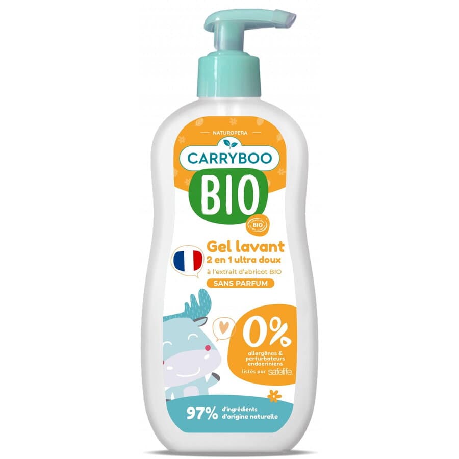 Sampon si Gel de Dus Delicat pentru Bebelusi cu Extract de Caise fara Parfum Bio 500ml — reducere 40% de la 56,34 lei la 33,81 lei