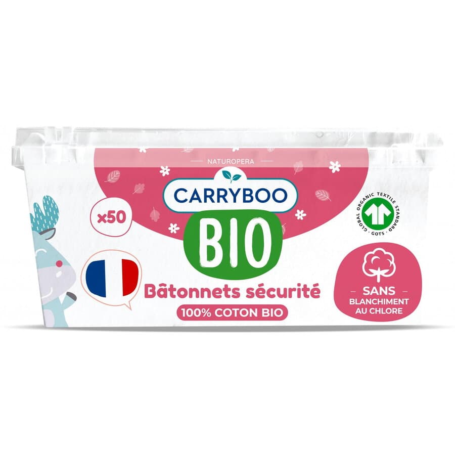 Betisoare din Bumbac Securizate pentru Bebelusi Bio 50buc — reducere 40% de la 11,87 lei la 7,12 lei