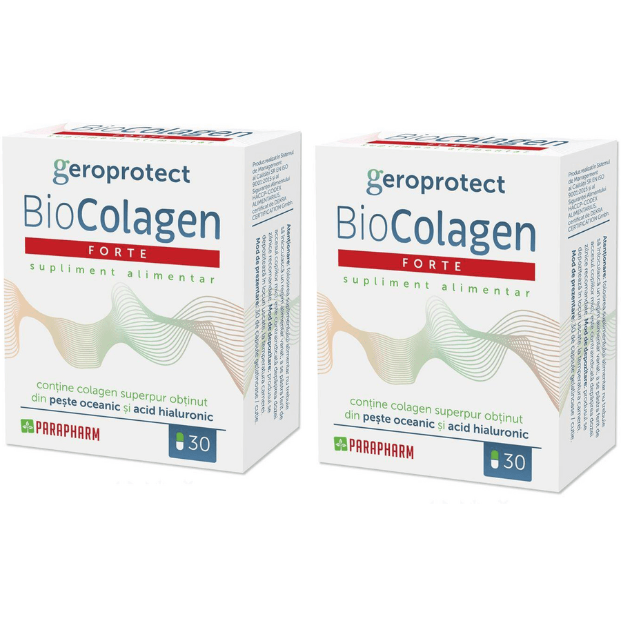 Pachet BioColagen Forte 30cps + 30cps — reducere 50% de la 109 lei la 54,5 lei