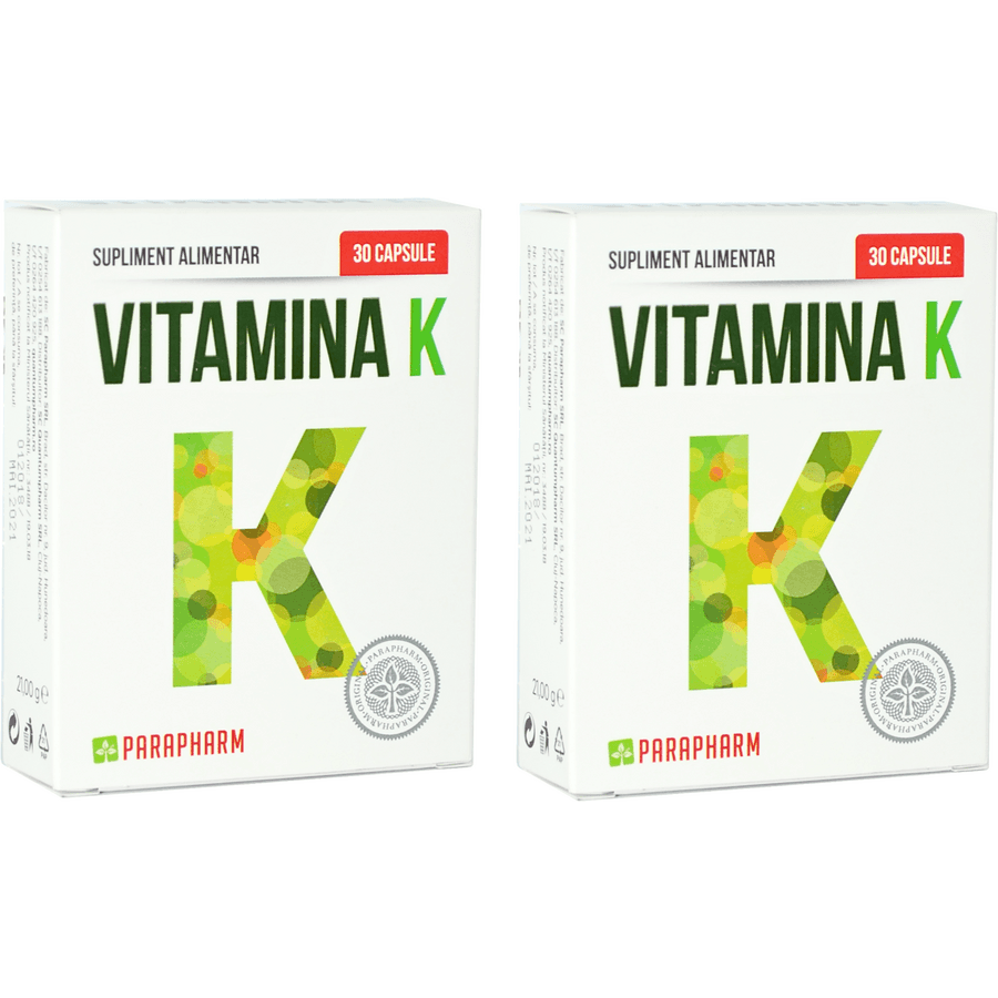 Pachet Vitamina K 30cps+30cps — reducere 50% de la 71,05 lei la 35,52 lei