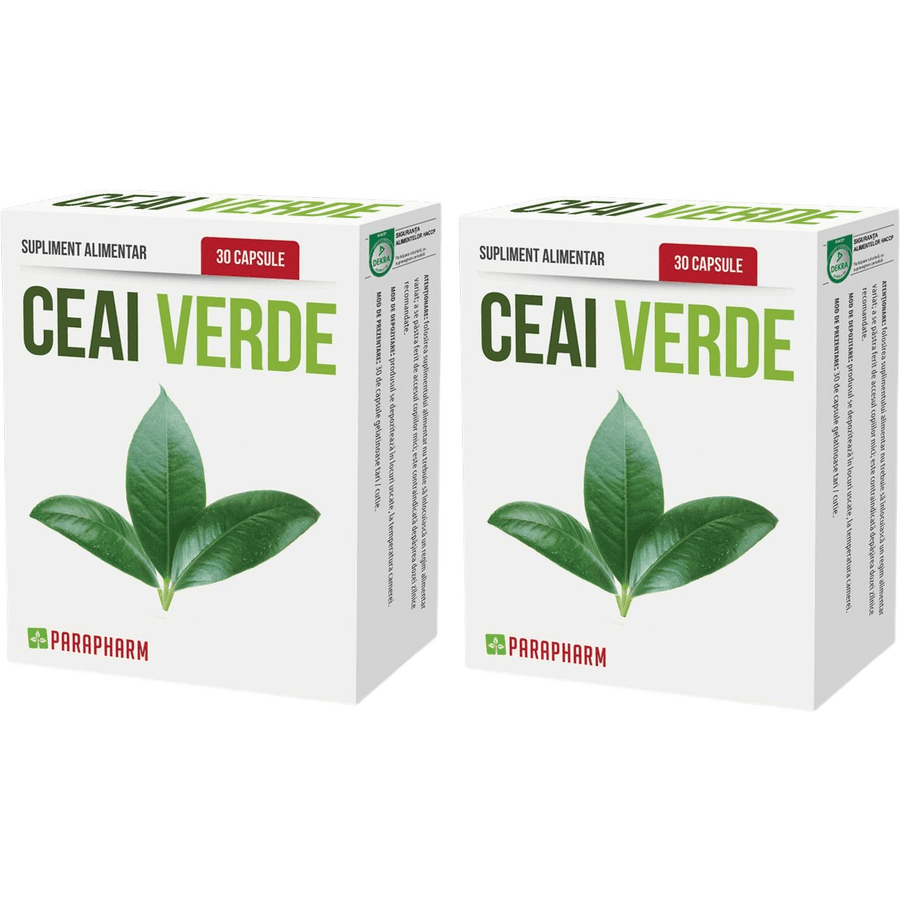 Pachet Ceai Verde 30cps+30cps — reducere 50% de la 54,99 lei la 27,49 lei