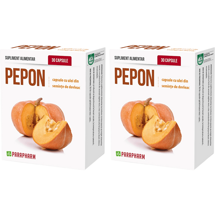 Pachet Pepon - Capsule cu Ulei de Dovleac 30cps moi + 30cps moi — reducere 50% de la 71 lei la 35,5 lei
