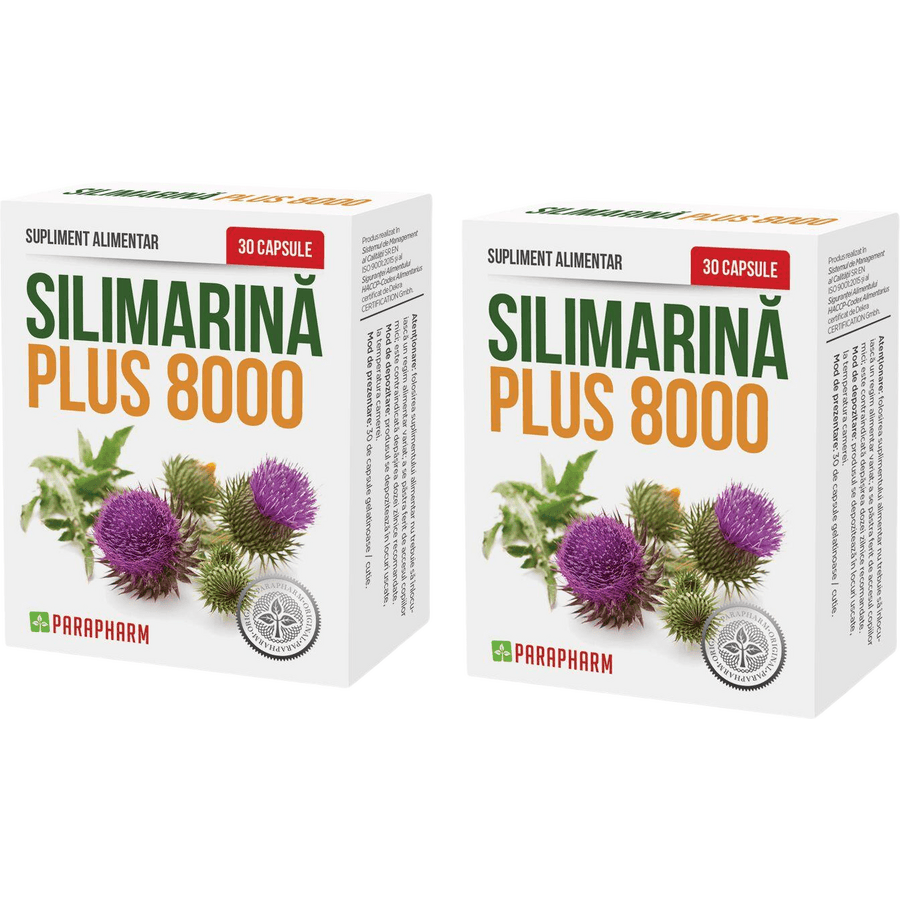 Pachet Silimarina Plus 8000 30cps + 30cps — reducere 50% de la 125,8 lei la 62,9 lei