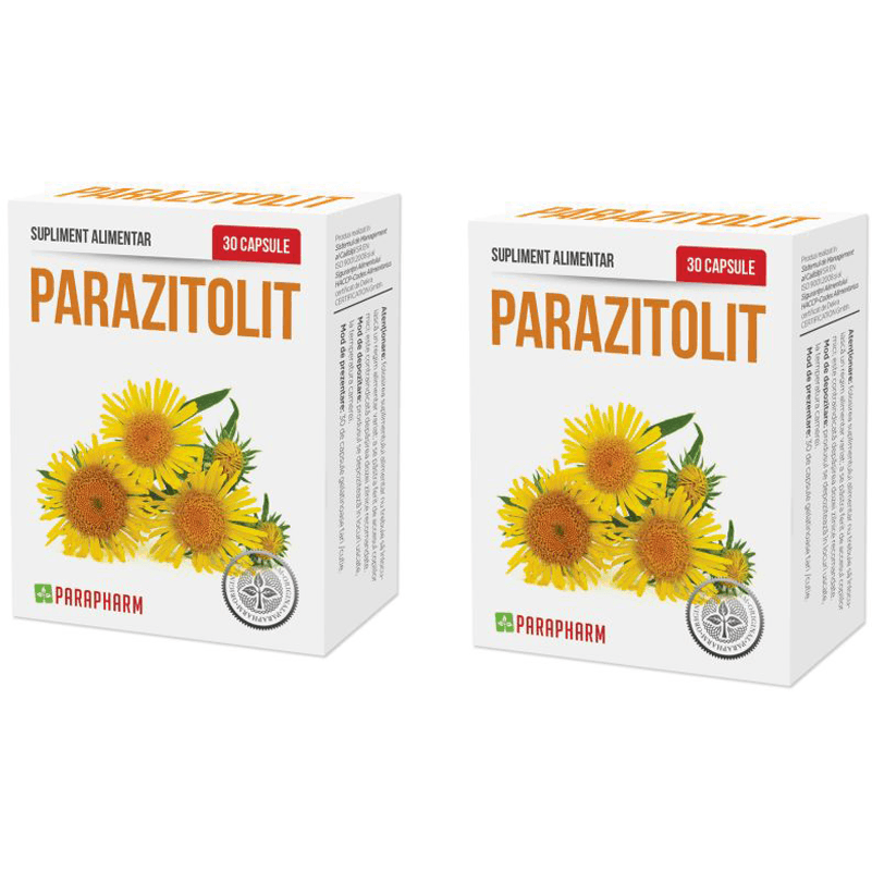 Pachet Parazitolit 30cps + 30cps — reducere 50% de la 83,8 lei la 41,9 lei