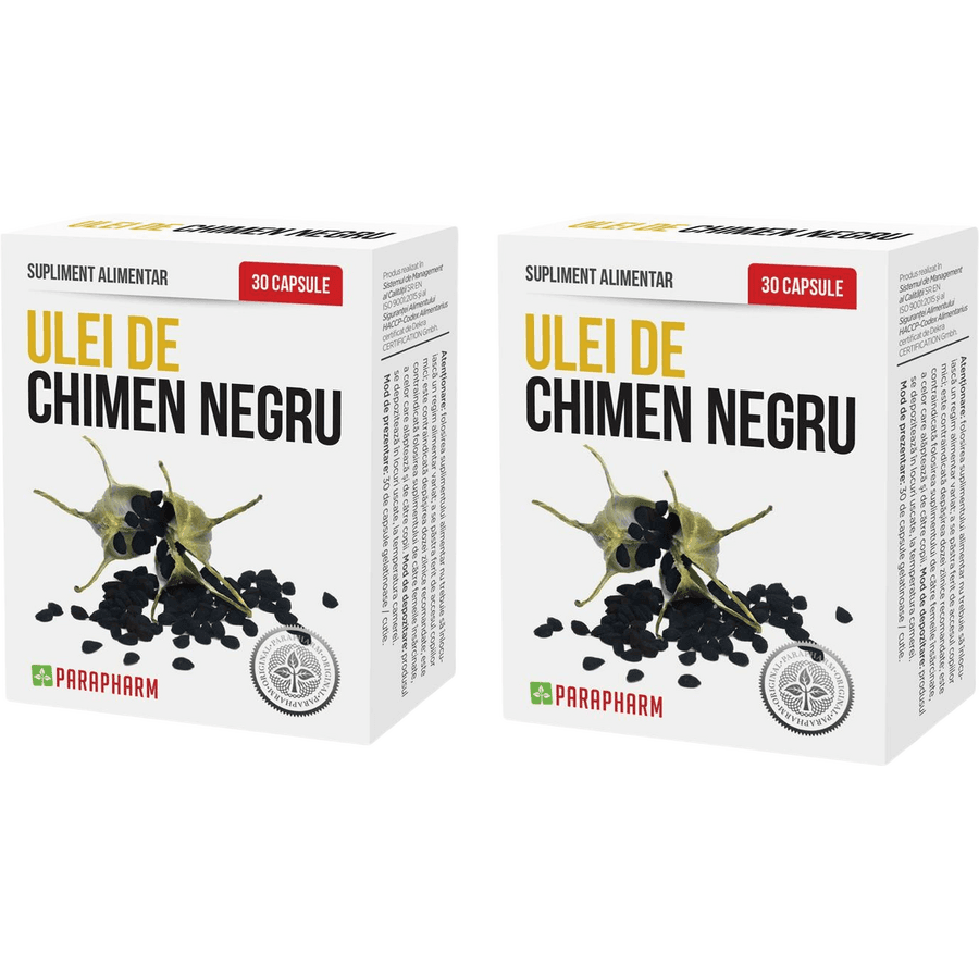 Pachet Ulei de Chimen Negru 30cps + 30cps — reducere 50% de la 99,8 lei la 49,9 lei