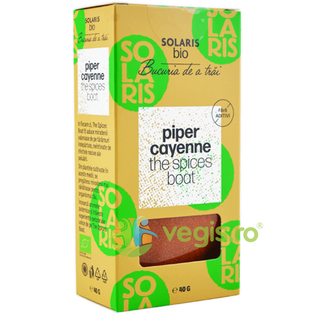 Piper Cayenne Ecologic/Bio 40g — reducere 10% de la 16,9 lei la 15,21 lei