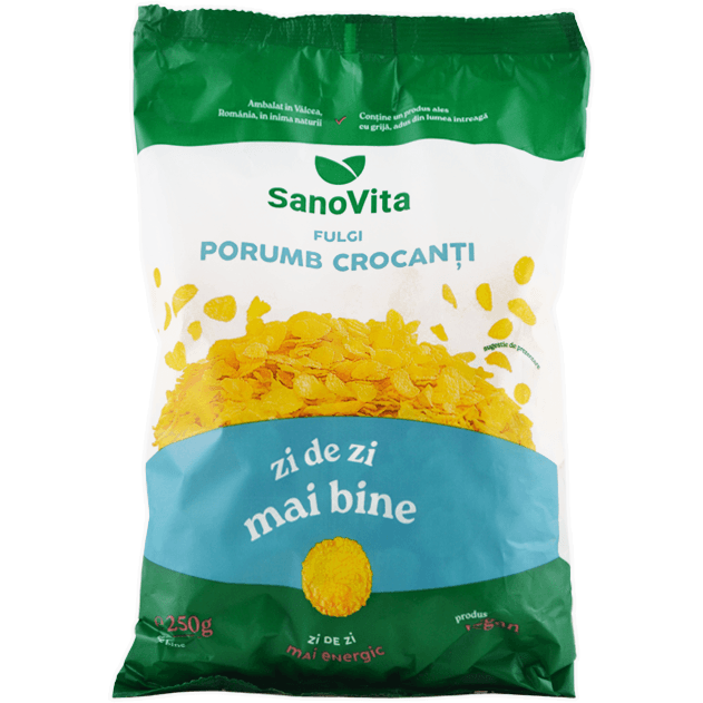 Fulgi Crocanti de Porumb 250g — reducere 30% de la 8,04 lei la 5,63 lei
