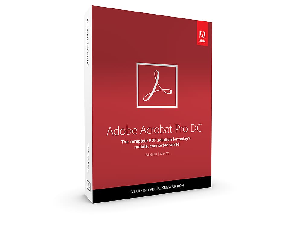 Licenta Adobe Acrobat Pro DC, 1 An, 1 User, 2 dispozitive, PC Mac, All languages — reducere 20% de la 1.500 lei la 1.200 lei
