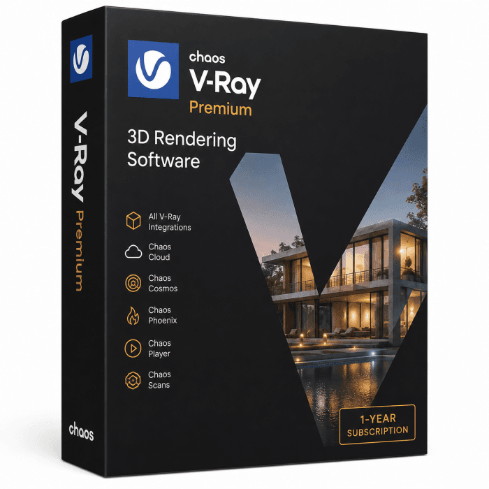 Chaos V-Ray Premium , Licenta 1 An — reducere 15% de la 3.900 lei la 3.299 lei