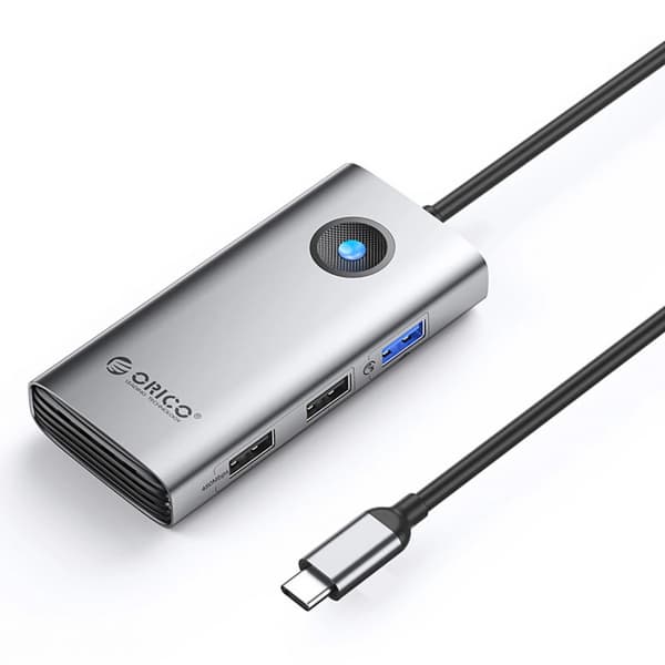 Hub USB-C Orico PW11-5P, 1 x USB-A 3.0 - 2 x USB-A - 1 x USB-C - 1 x HDMI, Gri — reducere 14% de la 86,99 lei la 74,99 lei