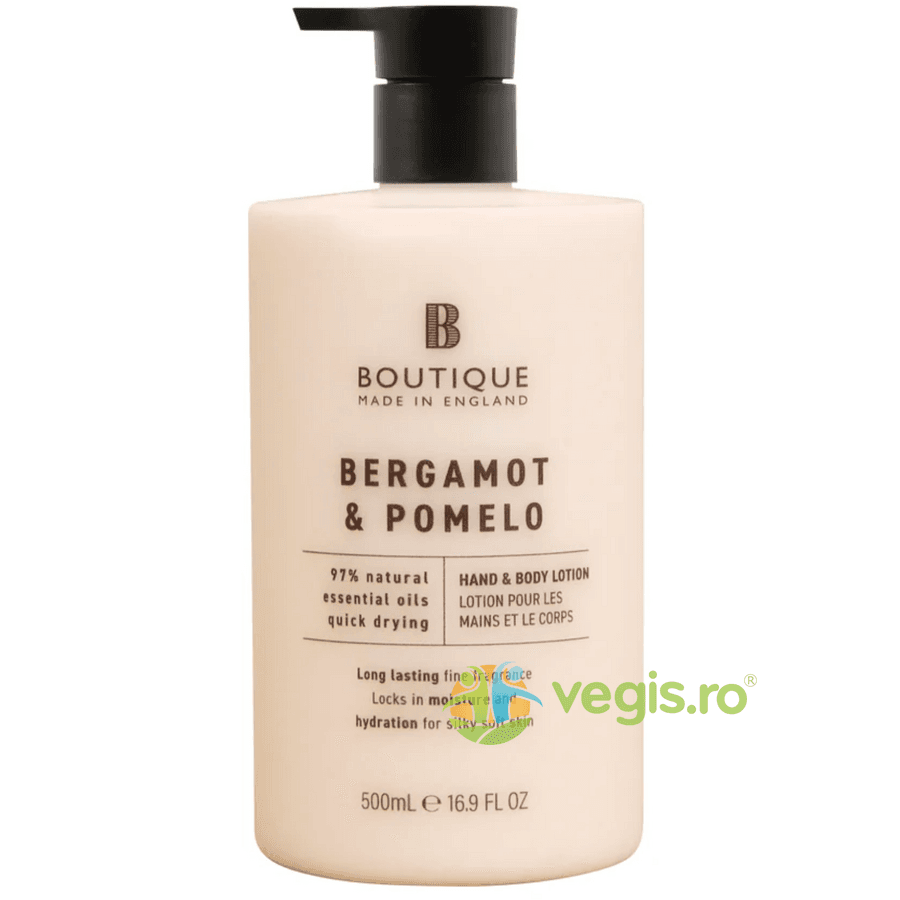 Lotiune pentru Corp si Maini cu Parfum de Bergamota si Pomelo 500ml — reducere 38% de la 34 lei la 21,07 lei