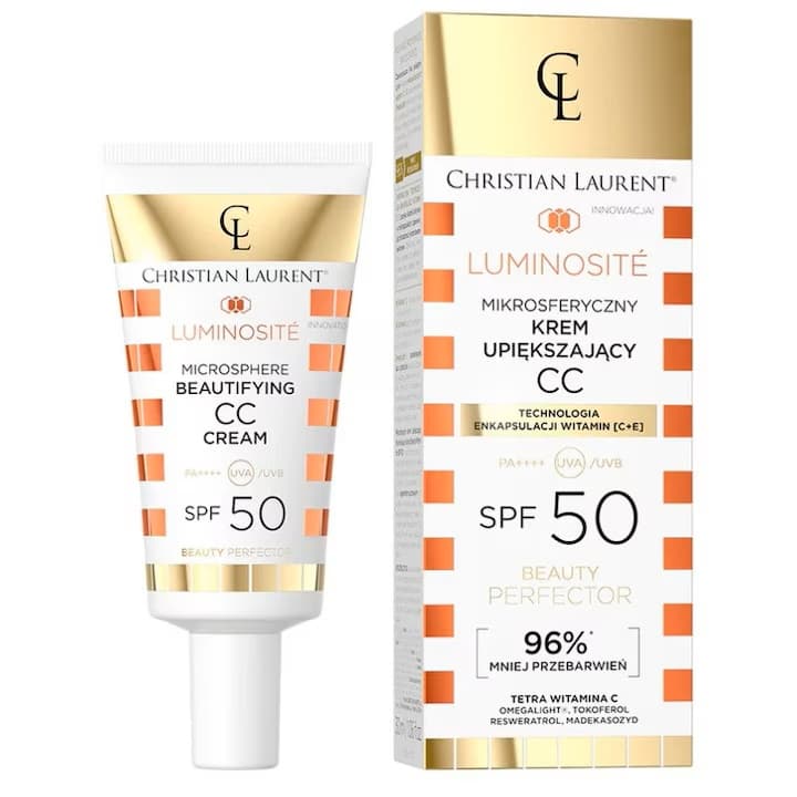 Crema de fata Christian Laurent Innovation Luminosite Microsphere Beautifying CC Cream SPF 50, 30 ml — reducere 43% de la 102 lei la 57,85 lei