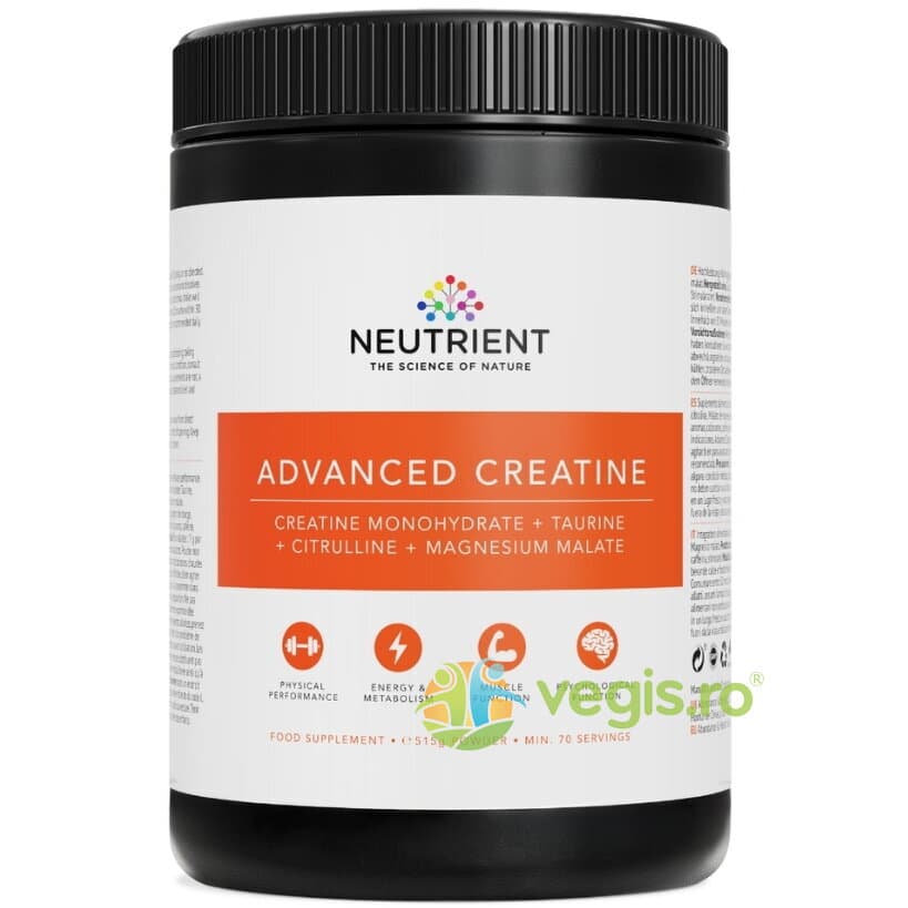 Advanced Creatine Monohydrate + Taurine + Citrulline + Magnesium 524g — reducere 30% de la 165 lei la 115,91 lei