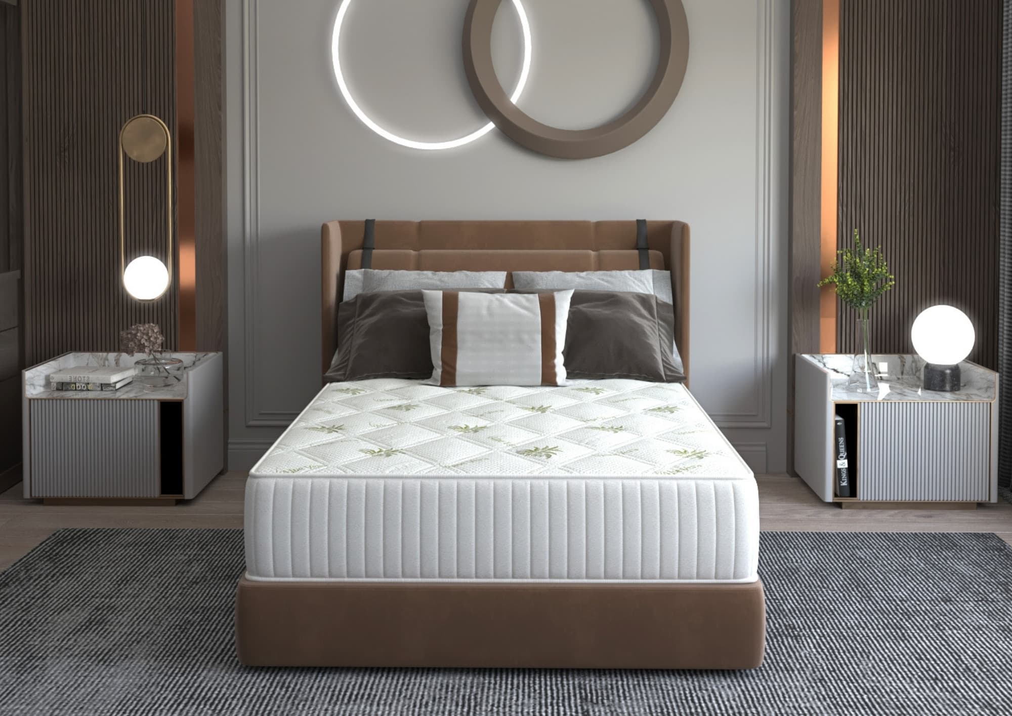 Saltea cu memorie Somnart Memory Ultimate 200x200, înălțime 24 cm, husă cu Aloe Vera, cu mânere, fermitate mare — reducere 23% de la 2.516,85 lei la 1.929,58 lei