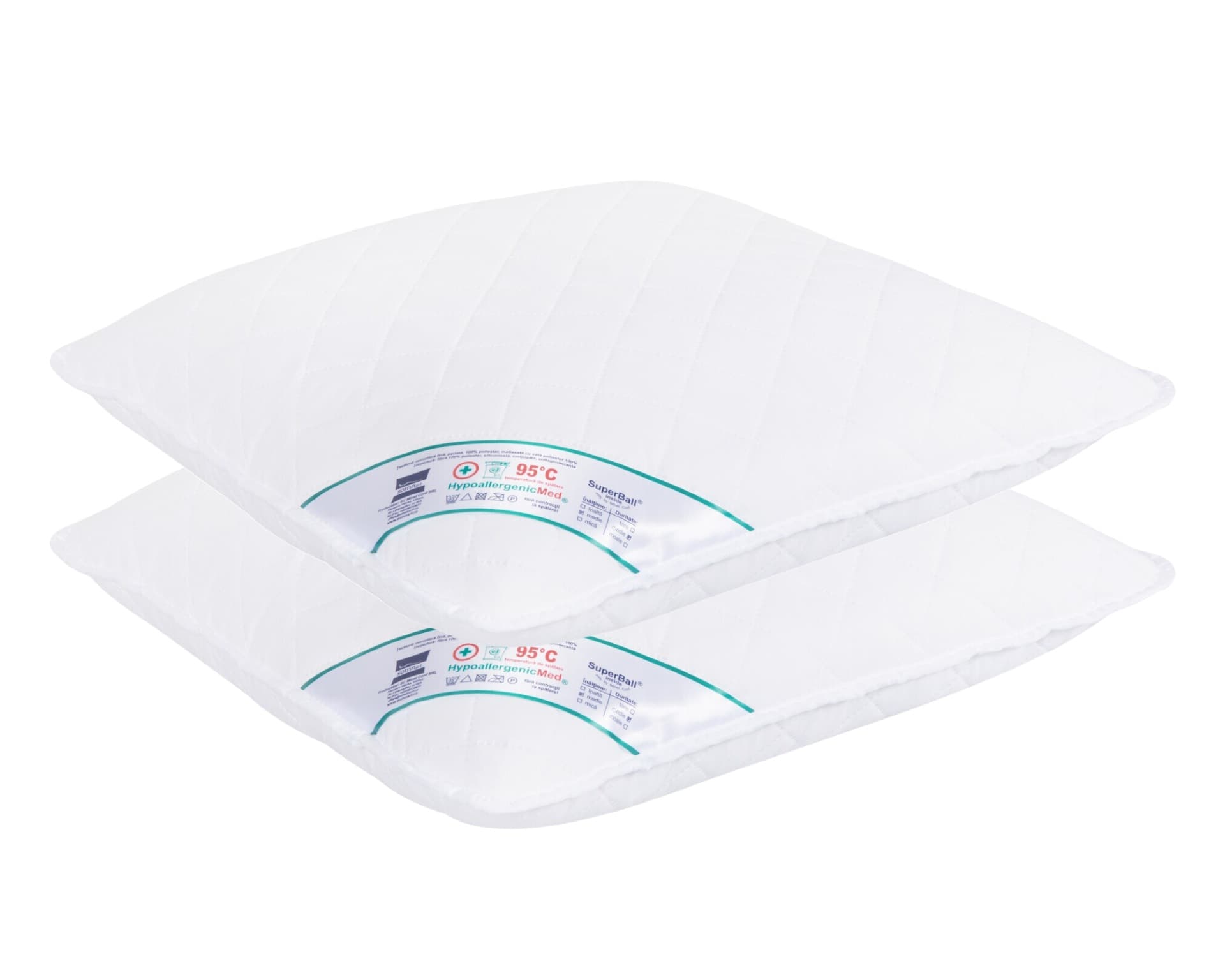 SET 2 Perne Medicinale Hipoalergenice Somnart 60x60cm — reducere 15% de la 92,15 lei la 78,34 lei