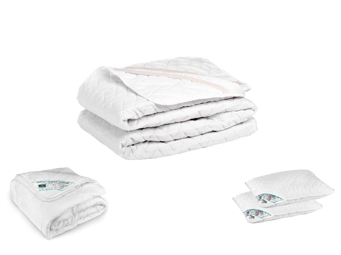 Pachet 1 Protectie pentru saltea HypoallergenicMed, 160x200 + Pilota de vara HypoallergenicMed, 180x200 + 2 Perna HypoallergenicMed, 50x70 — reducere 17% de la 290,04 lei la 241,47 lei