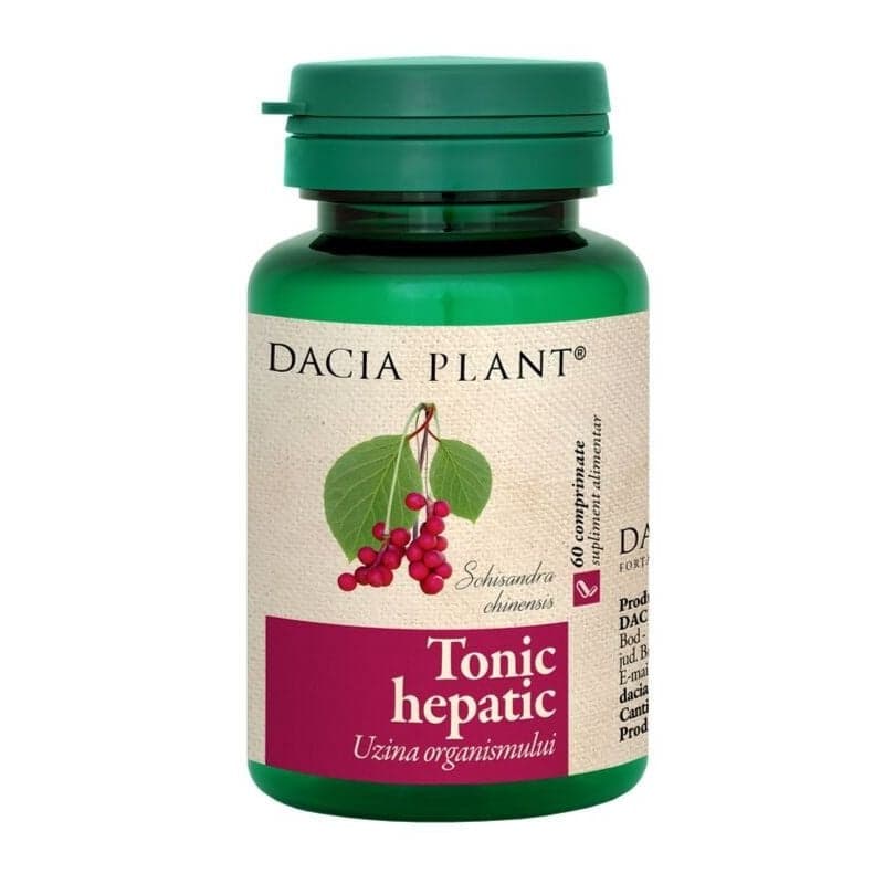 Tonic hepatic, 60 comprimate, Dacia Plant — reducere 10% de la 26,4 lei la 23,76 lei