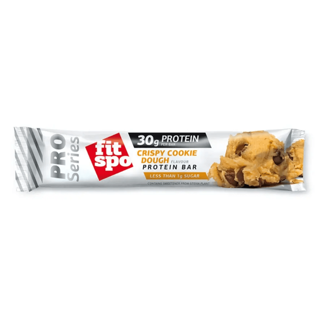 Baton proteic Pro Crispy Cookie Dough, 85g, FitSpo — reducere 15% de la 11,9 lei la 10,12 lei