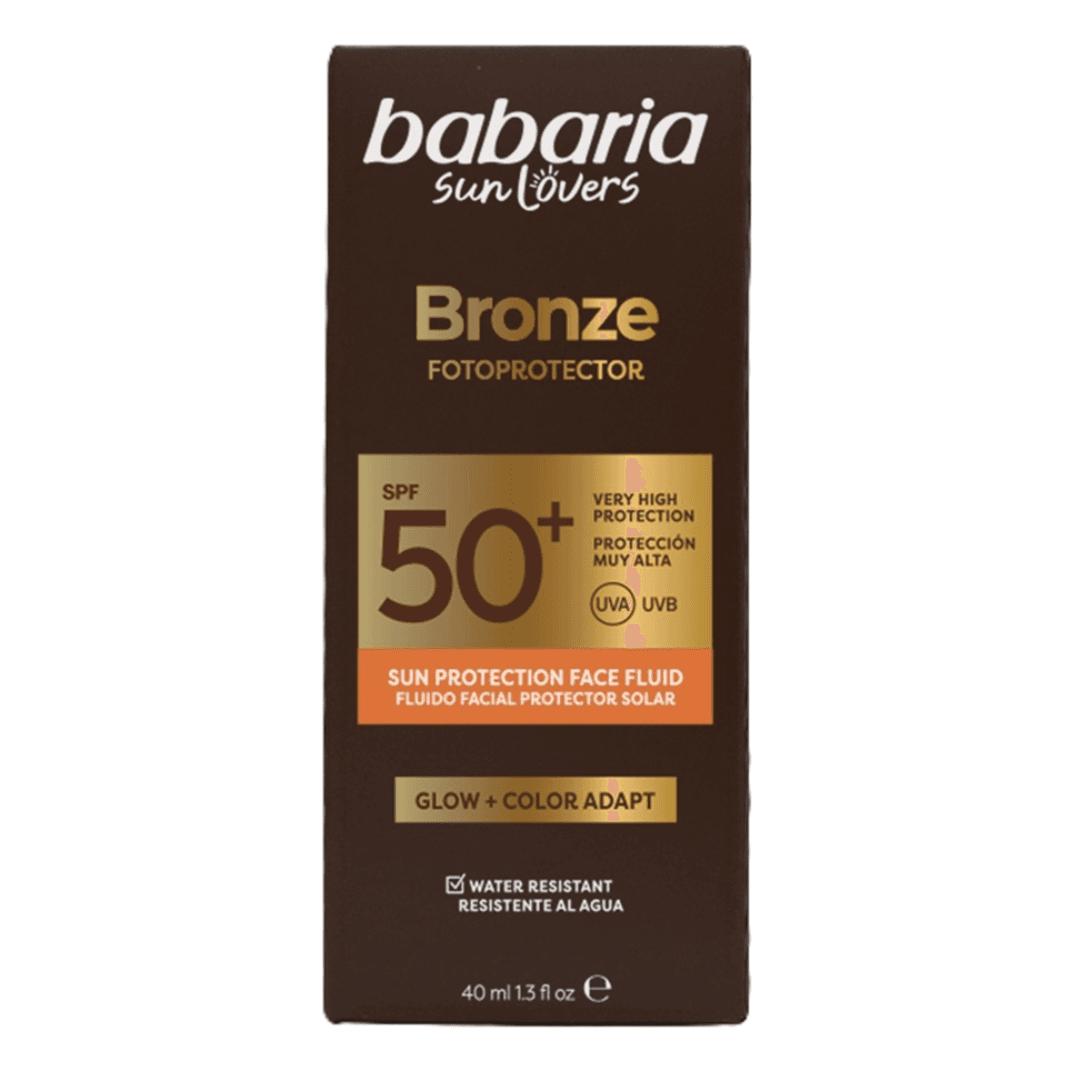Fluid pentru fata cu protectie solara SPF 50+ UVA&UVB Bronze Fotoprotector, 40 ml, Babaria — reducere 20% de la 75,9 lei la 60,72 lei