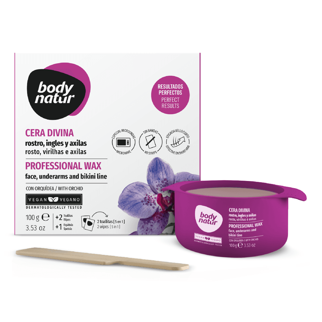 Ceara depilatoare pentru fata, bikini si axila, cu parfum de Orhidee, 100g, Body Natur — reducere 20% de la 38 lei la 30,4 lei