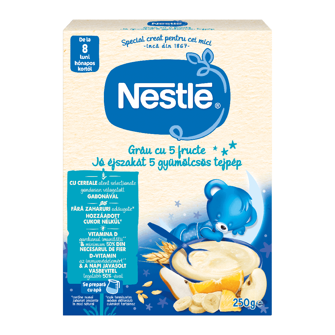 Cereale din grau Somn Usor, +8 luni, 250 g, Nestle — reducere 13% de la 23,3 lei la 20,27 lei