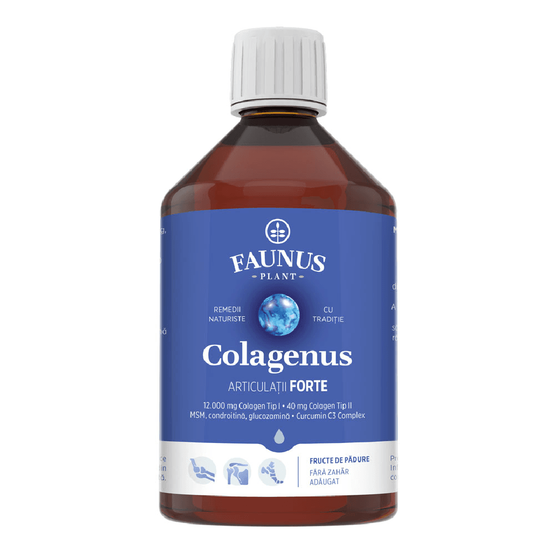 Colagen hidrolizat Colagenus Articulatii Forte, 500 ml, Faunus Plant — reducere 15% de la 135,9 lei la 115,52 lei
