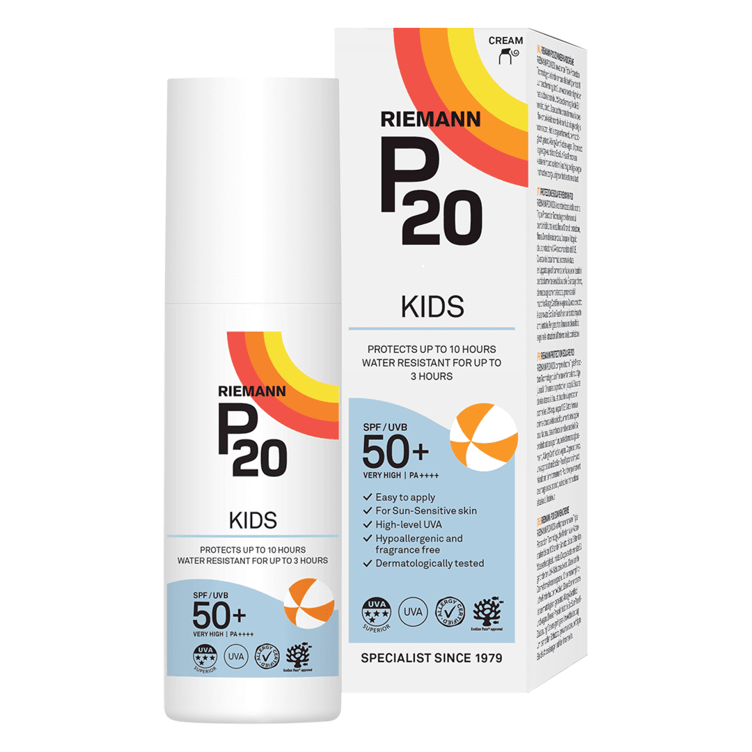 Crema de fata si corp cu factor de protectie SPF 50+ Kids P20, 100 ml, Riemann — reducere 25% de la 112,9 lei la 84,68 lei