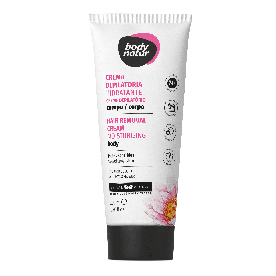 Crema depilatoare pentru piele sensibila, 200 ml, Body Natur — reducere 20% de la 39 lei la 31,2 lei