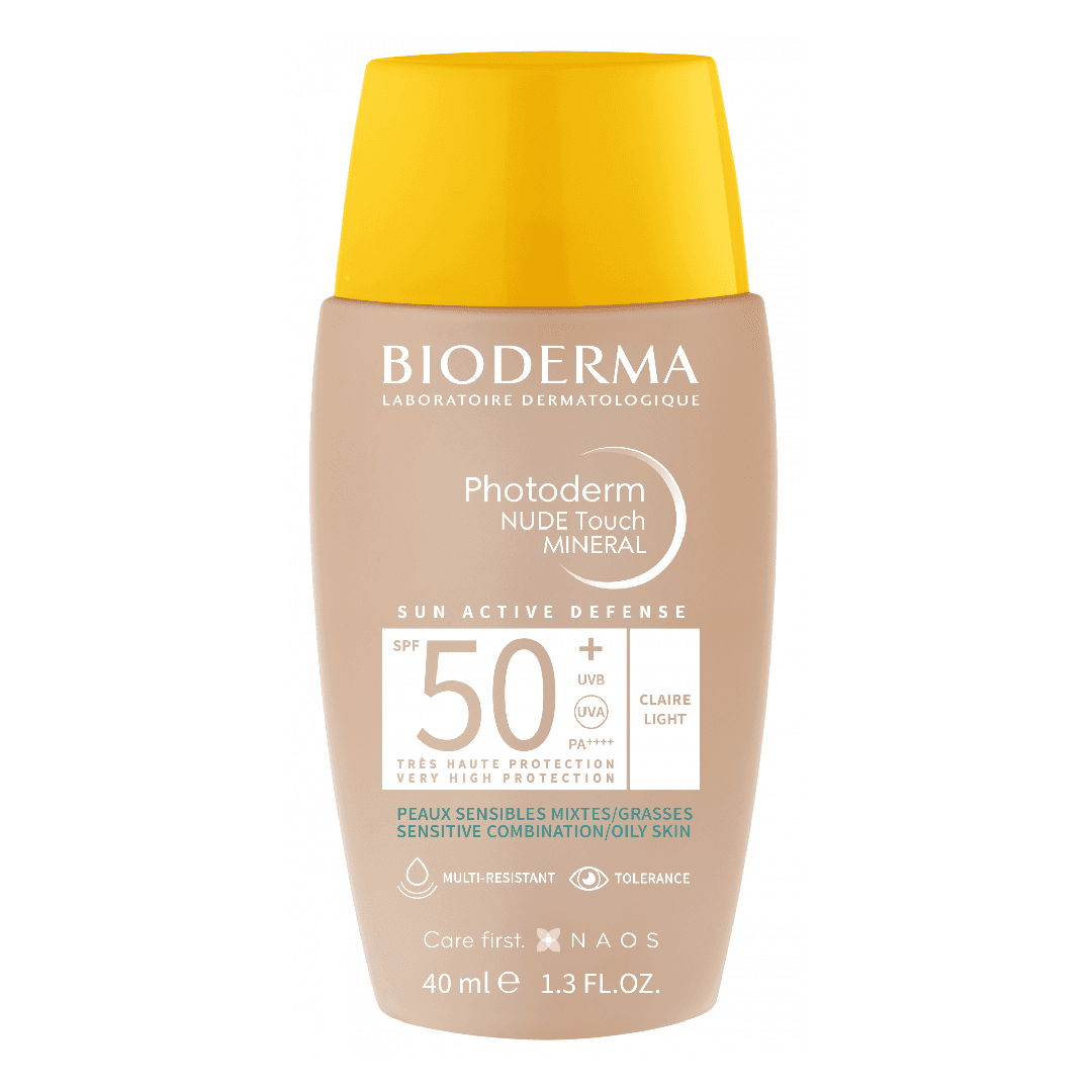 Fluid Photoderm Nude Touch Mineral, SPF50+, Deschis, 40 ml, Bioderma — reducere 30% de la 103,4 lei la 72,38 lei