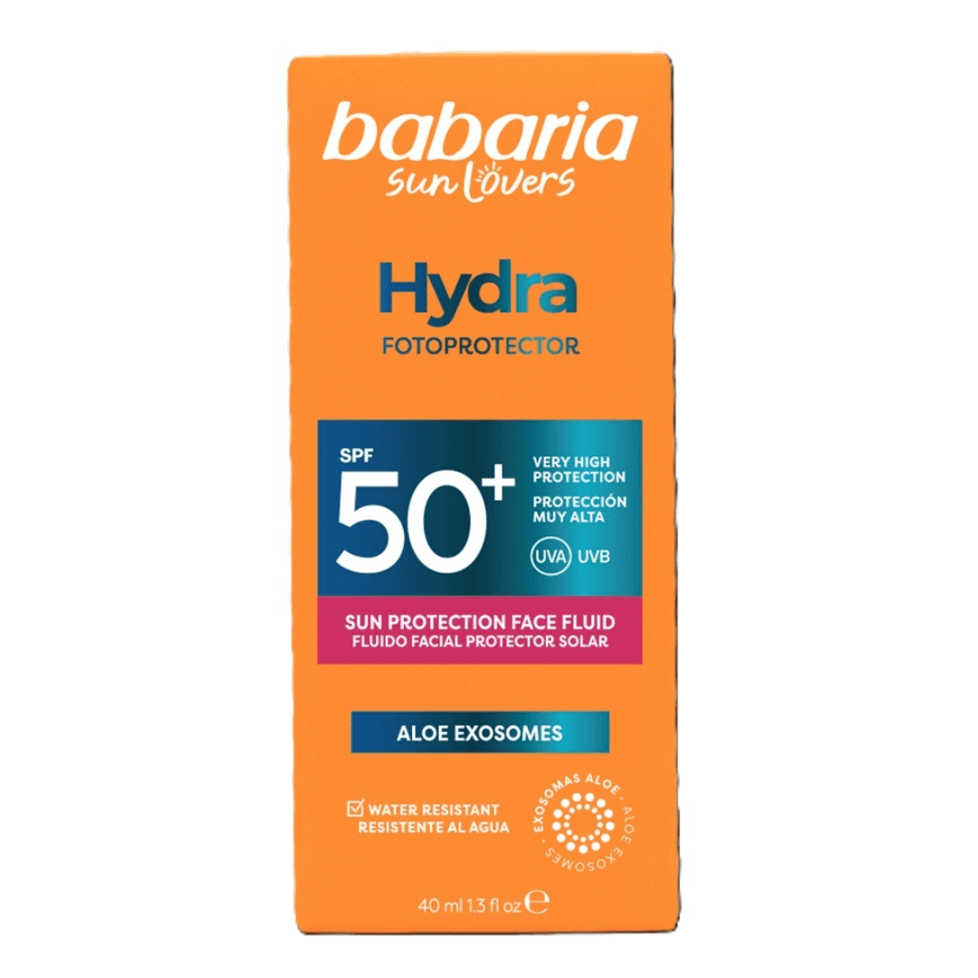 Fluid pentru fata cu protectie solara SPF 50+ UVA&UVB Hydra Fotoprotector, 40 ml, Babaria — reducere 20% de la 75,9 lei la 60,72 lei