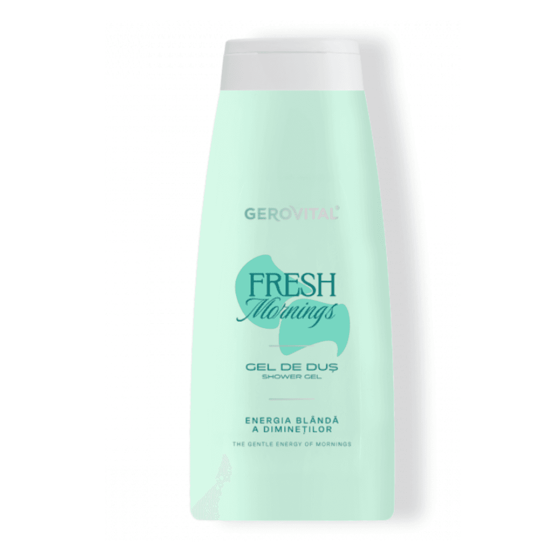 Gel de dus pentru intreaga familie Fresh Mornings, 750ml, Gerovital — reducere 25% de la 30,5 lei la 22,88 lei